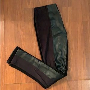 Zara Leather Suede Paneled Legging